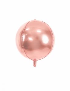 Ballon aluminium rond rose gold métallisé 40 cm accessoire