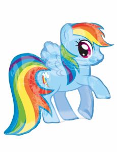 Ballon aluminium My Little Pony Rainbow Dash 71 x 68 cm accessoire