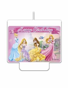 Bougie Happy Birthday Disney Princesses 9 x 7 cm accessoire