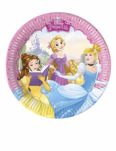 8 Petites Assiettes Carton Princesses Disney Coeurs accessoire