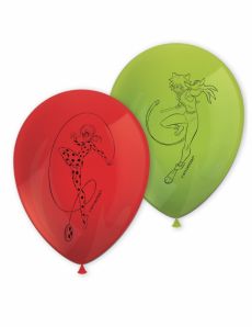 8 Ballons en latex Miraculous Ladybug accessoire