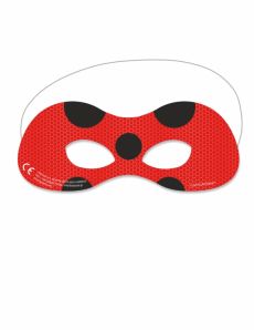 6 Masques en carton Miraculous Ladybug accessoire