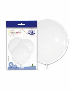 5 Ballons géants en latex blancs 47 cm accessoire