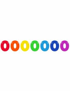 Guirlande fanions chiffres multicolores 6 m 