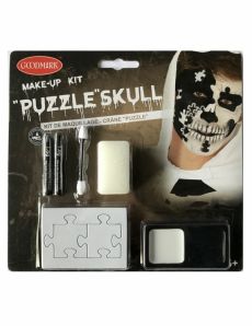 Kit maquillage crâne puzzle adulte accessoire