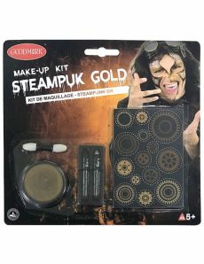 Kit maquillage steampunk doré accessoire