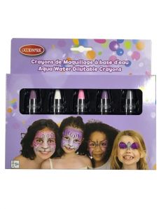 5 crayons maquillage à l'eau couleurs pastel enfant 2,8 g accessoire