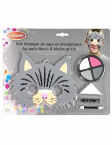 Set masque et maquillage chat enfant accessoire
