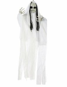 Décoration à suspendre poupée fantôme lumineuse 100 x 70 cm accessoire