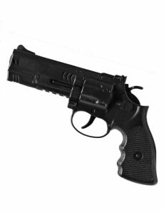 Pistolet Policier Noir 21 Cm accessoire