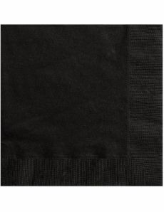 20 Petites serviettes en papier noires 25 x 25 cm accessoire