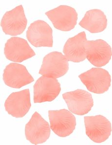100 Pétales de rose tissu saumon 5 cm accessoire