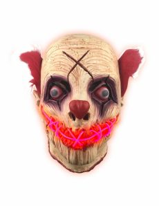 Masque latex lumineux clown adulte accessoire