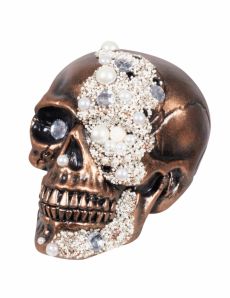 Décoration crâne orné diamants 16 x 15 x 21 cm accessoire