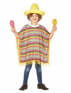 Déguisement poncho mexicain enfant costume