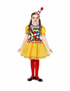 Déguisement clown coloré fille 
