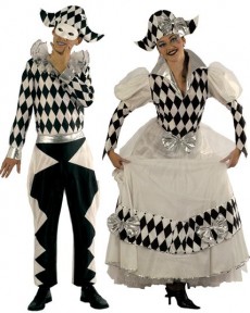 Couple Arlequin costume