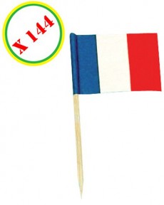 144 Mini Drapeaux France accessoire