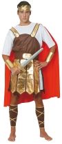 Déguisement gladiateur romain cape rouge homme