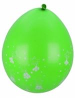 8 Ballons verts motifs petits nounours