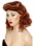 Perruque pin up marron femme