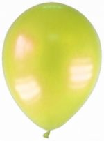 12 Ballons métallisés jaunes 28 cm