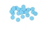 36 Confettis de table ronds turquoise 1,2 cm