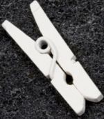 10 Mini pinces à linge en bois blanches 2,5 cm