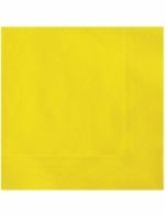 20 Serviettes en papier jaune 33 x 33 cm