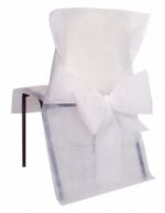 10 Housses de chaise Premium blanches 50 x 95 cm