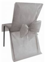 10 Housses de chaise Premium grises 50 x 95 cm