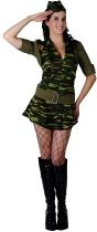 Déguisement militaire robe courte femme