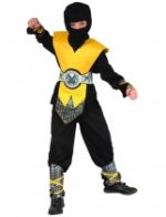 Déguisement ninja jaune plastron garçon