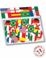 150 Confettis de table drapeau multi-nations