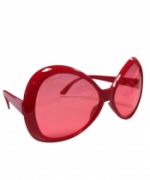 Lunettes disco adulte rouge