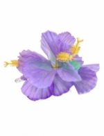 Barrette fleur violette Hawaï
