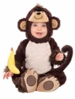 Déguisement singe avec hochet banane enfant