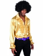 Chemise disco dorée homme
