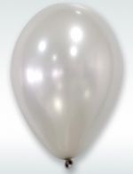 50 Ballons argentés métallisés 30 cm