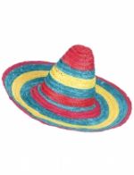 Sombrero Mexicain rouge-vert-jaune adulte