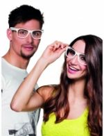 4 Lunettes blanches adulte