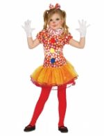 Déguisement clown multicolore avec tutu fille