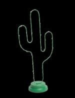 Cactus en métal vert lumineux 19 x 40 cm