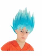 Perruque bleue Goku Saiyan Super Dragon ball enfant