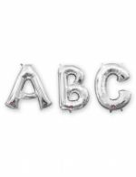Ballon aluminium lettre argentée 86 cm