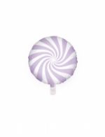 Ballon aluminium sucette violet et blanc 45 cm
