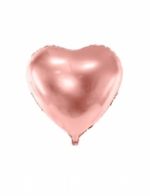 Ballon aluminium c?ur rose gold métallisé 45 cm