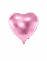 Ballon aluminium c?ur rose pâle métallisé 45 cm