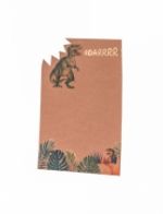 8 Invitations en carton dinosaure kraft 18 x 12 cm
