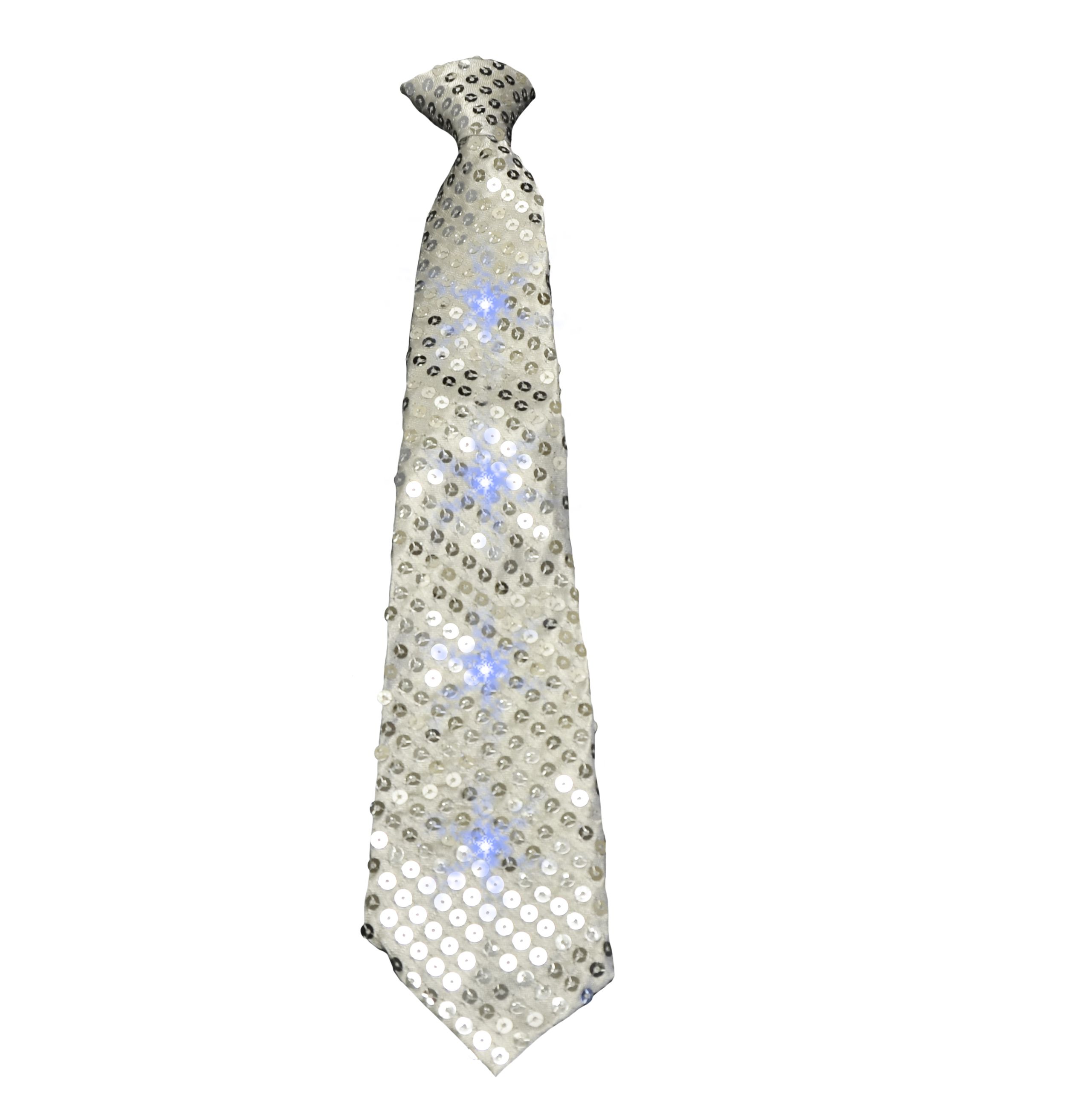 Cravate Lumineuse Accessoire de Costume pour Fournitures de Fête de Festival iPobie 5 Pièces Cravate Sequins avec Élastique 